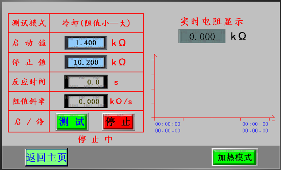 冷却模式测试界面